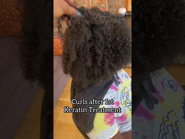 Keratin on curly hair #naturalhair #keratintreatment #curlynatural