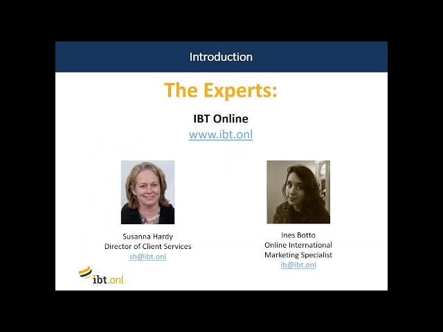 Go Global Webinar: Global Social Media - Online marketing for exporters