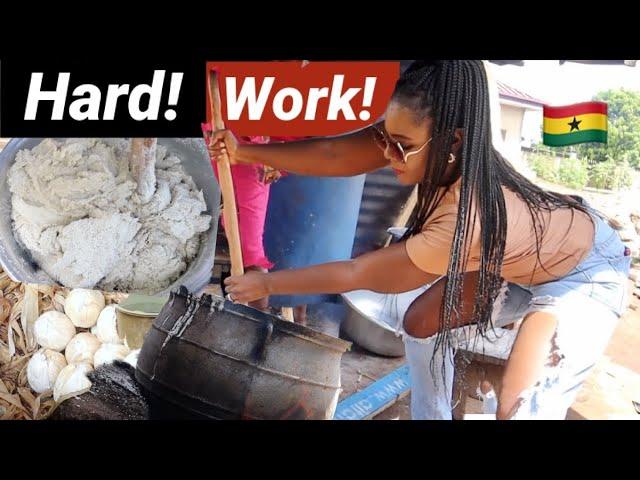 How to Make AUTHENTIC Ghana STREET FOOD In A Traditional, African Kitchen |Local Ghana Africa Kenkey