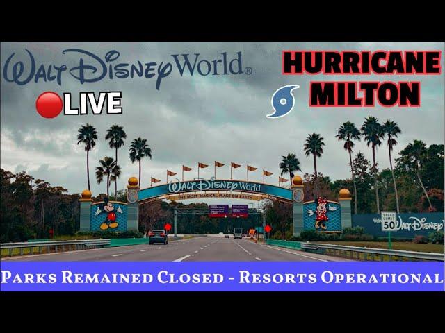 LIVE: WALT DISNEY WORLD after HURRICANE MILTON! Theme Parks Closed | Resorts Open #disney #milton