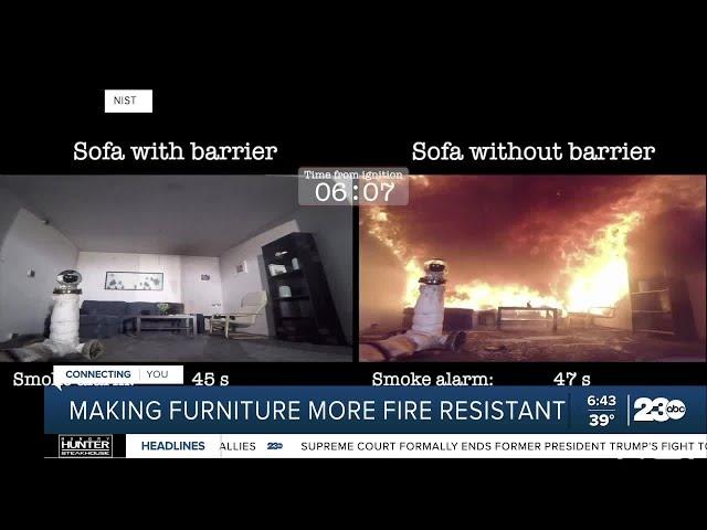 Making furniture more fire resistant