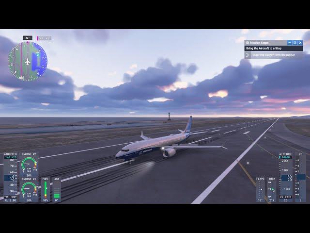 Boeing 737 Max dangerous landing at Airport - Flight Simulator 2024