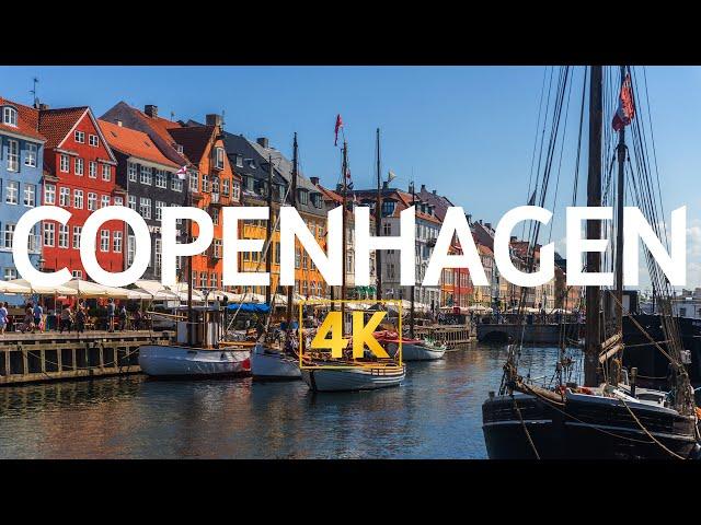 4K Copenhagen walking tour l Denmark - 1 hour Urban Relaxation Video I Tivoli, Nyhavn etc