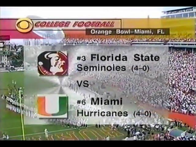 1996 #3 Florida State @ #6 Miami Fl No Huddle