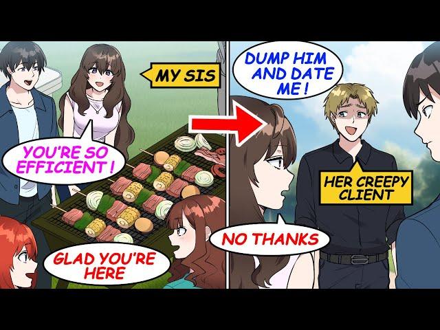 My sister’s creepy client mocked me in front of everyone... but the girls clapped back...!? [Manga]