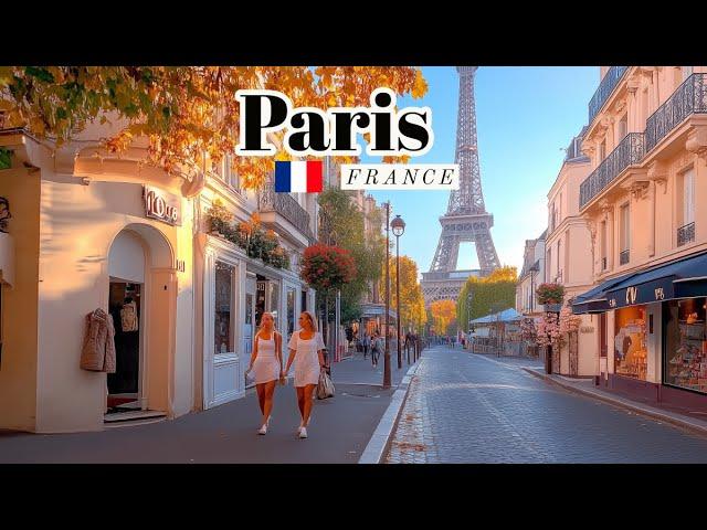 Paris France  - A Parisian Walking Tour - 4k HDR 60fps (▶85min)