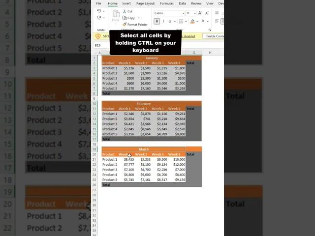 Use this tip to quickly sum totals in excel #exceltip #short