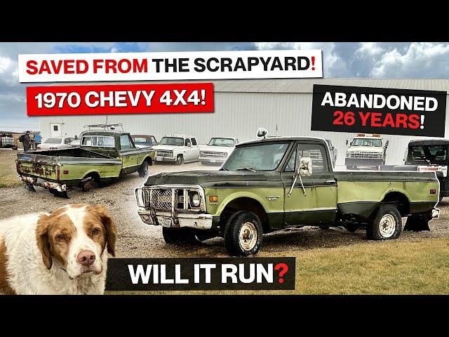 Saved from the Scrap Pile! 1970 Chevrolet K10 4X4! Abandoned for 26 Years! Will It Run?!?