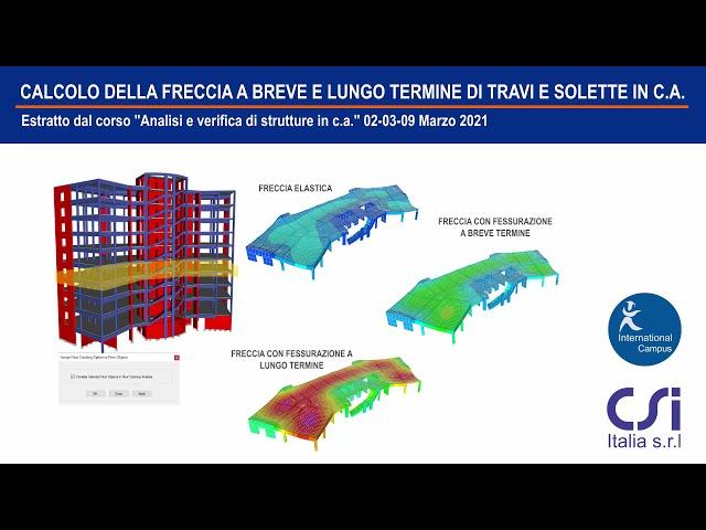 Deformazione a breve e lungo termine di elementi in c.a. - Short/long term deflection of RC members