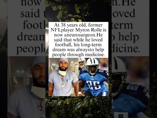 At 38 years old, former NFL player Myron Rolle is now a neurosurgeon. ️ #shorts