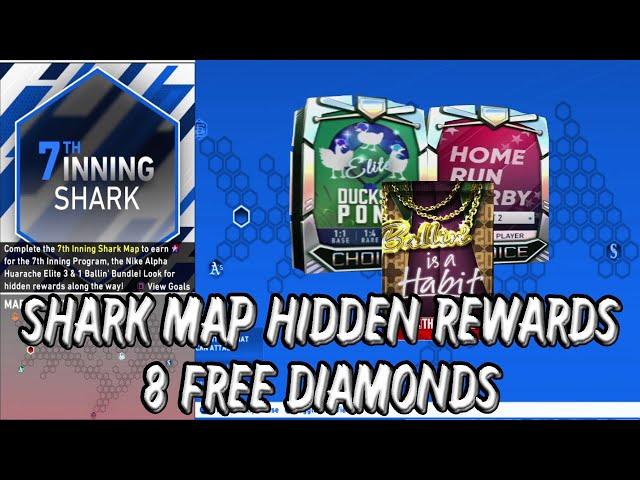 SHARK MAP HIDDEN REWARDS - 8 FREE DIAMONDS!! MLB The Show 20 Diamond Dynasty