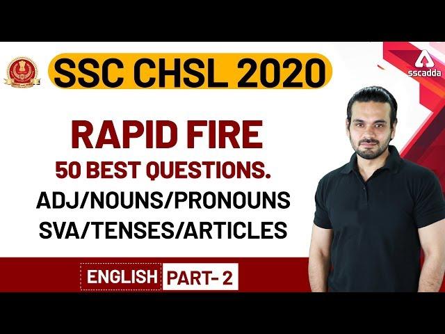 SSC CHSL Exam Preparation | English for SSC CHSL 2020 | 50 Best Questions