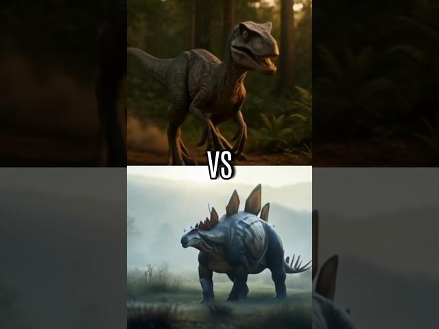 "Velociraptor vs Stegosaurus – Speed vs Armor! ️" #usa