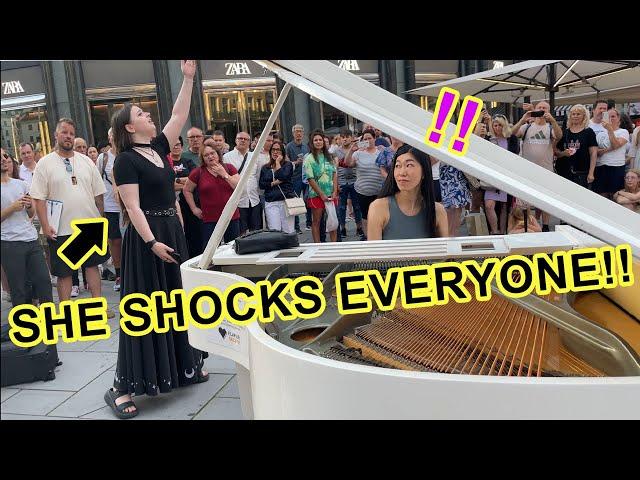 Experience Her Incredible Voice! Her Power Shines After 2:57  #streetpiano #youraisemeup