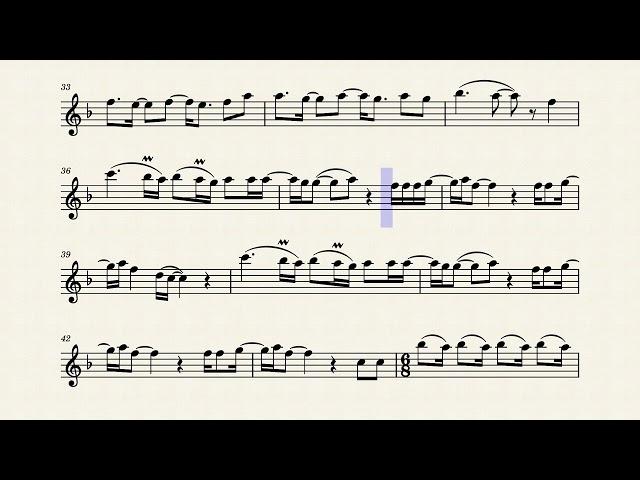 Easy On Me (Adele) Flute Sheet Music Playalong