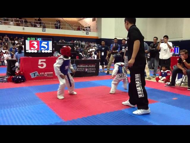 U.S. JUNIOR TAEKWONDO CHAMPIONSHIPS 2013--6/7 YEAR OLD SPARRING--BLUE BELT