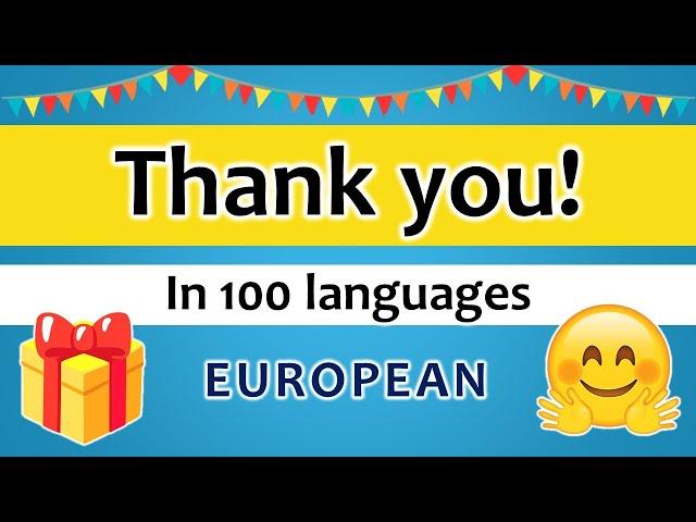 THANK YOU! 100 EUROPEAN LANGUAGES