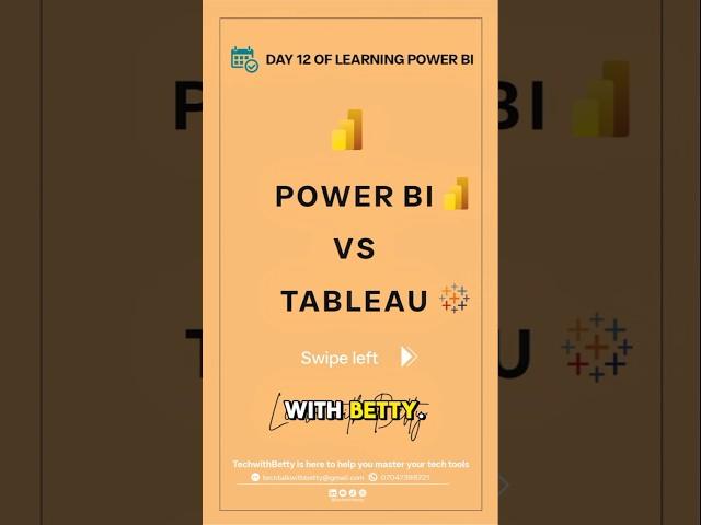 Power BI Vs Tableau - Which is Best? #PowerBiLearningSeries #learning #tech #subscribe #viralvideo