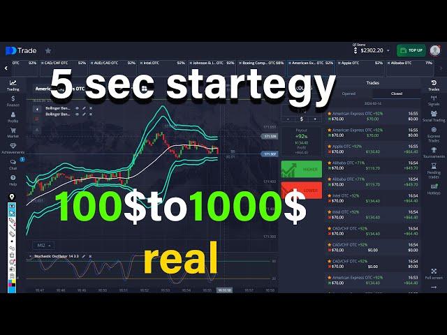 binary pocket option 5 sec strategy best in the world 100 wining 2024