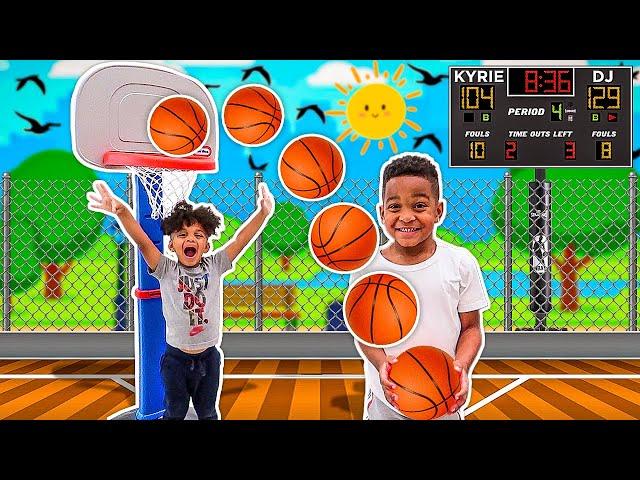 DJ & KYRIE 1 VS 1 BASKETBALL GAME WITH THE PRINCE FAMILY WINNER WIN MYSTERY GIFT!!