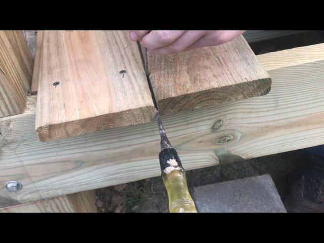 “installing” decking boards STRAIGHT and even