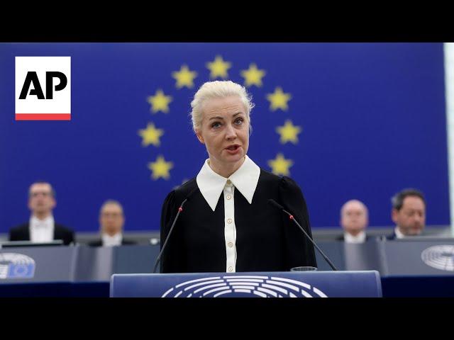 Yulia Navalnaya, widow of Alexei Navalny, addresses European Parliament