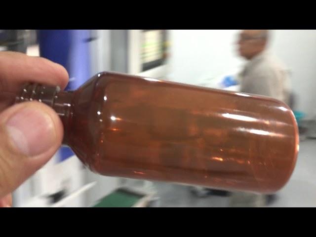 Making 100 ML Amber syrup bottle