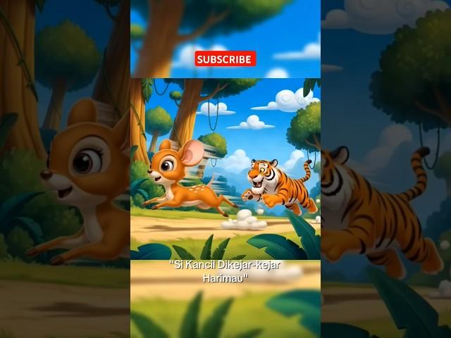 the mouse deer was chased by the tiger! #FunnyAnimalStory #KidsCartoon #CleverDeer #TigerVsDeer