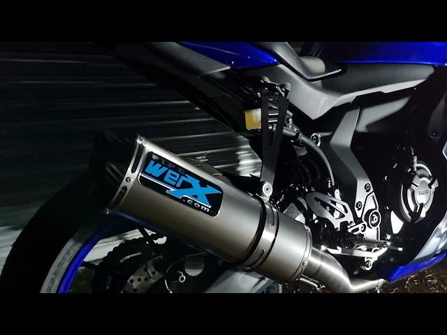 Pipe Werx Bikes Yamaha R7 2021 static rev fitted with a CarbonEdge Titanium Oval SL Exhaust