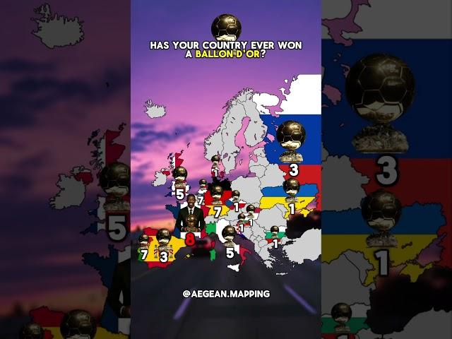 How many Ballon D'ors does your Country Have? | Aegean Mapping #football #ballondor #mapping ng