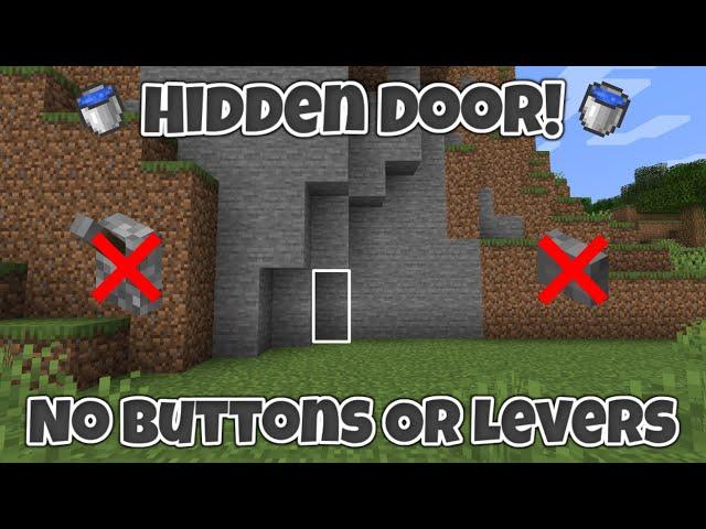 How To Make A Super Easy Hidden Door With No Buttons Or Levers In Minecraft 1.19.2 Tutorial