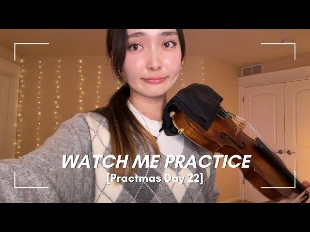 Watch me practice (as a music major) Wieniawski Violin Concerto No.1【リアルヴァイオリン練習風景】Practmas Day 22