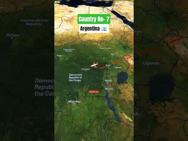 World Country No-7. Argentina .  #Argentina #map #travel #aviation