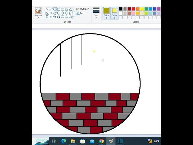 How to draw  scenery with ms paint#shorts# youtubeshorts# learning 21, Drawing vedio.