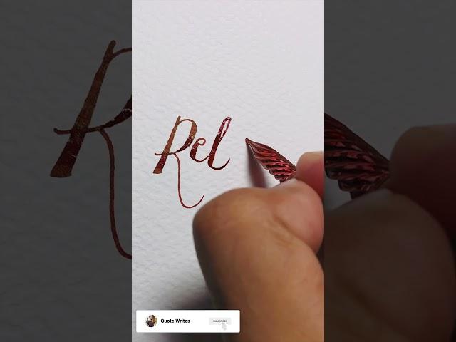 lettering "Relax" #shrots #calligraphy #viral #lettering #cursive writing #cursive handwriting