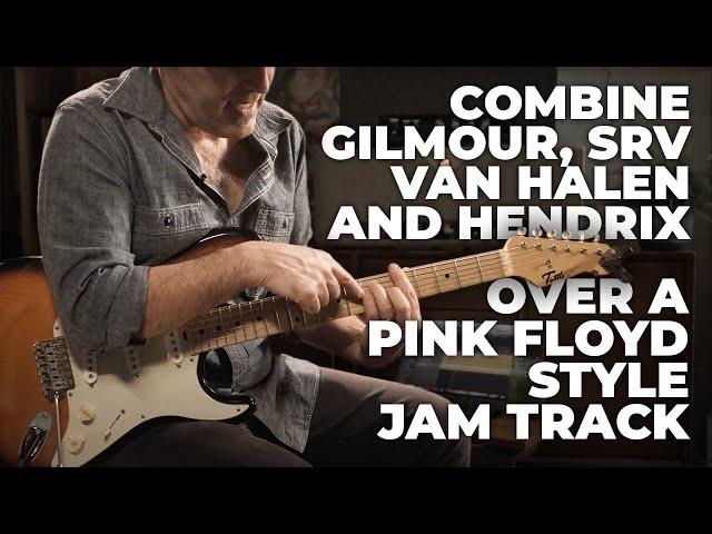 What Happens When You Combine Gilmour, SRV, Van Halen, and Hendrix Over A Pink Floyd Style Jam Track