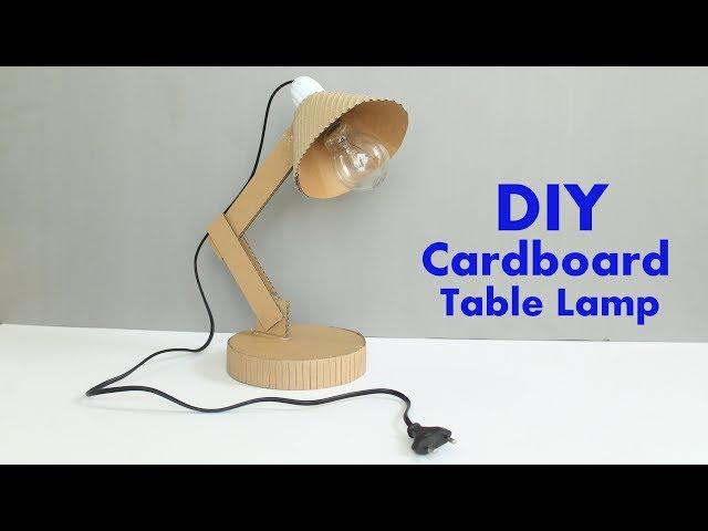 How to Make a Cardboard Table Lamp at Home - DIY Table Lamp