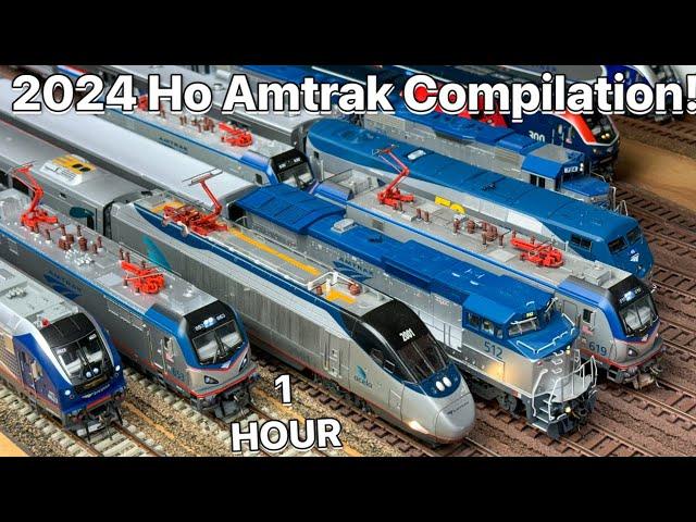 Modern 2024 Ho Scale Amtrak Trains 1 Hour Compilation! 4K