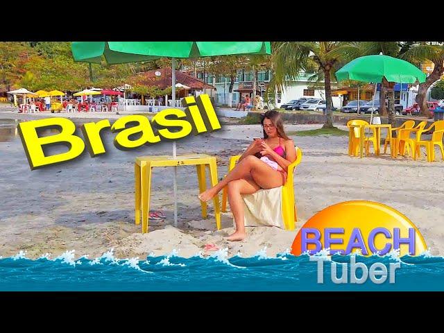 BEACH WALK 4K video BRAZIL Brasil SLOW TV hiking TRAVEL vlog