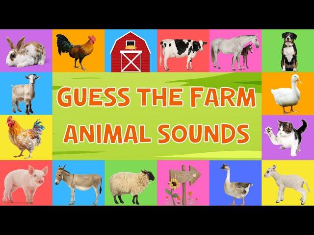 Guess The Farm Animal Sounds For Kids | 4K