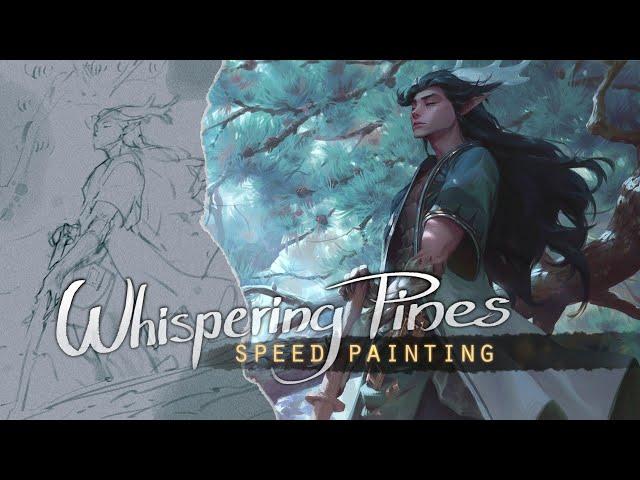 Whispering Pines - speed painting