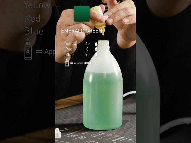 Want to know how to get the Emerald Green  coolant color? Here’s how to mix it with ease: