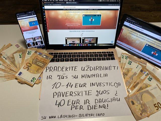 Nuotolinis uždarbis internetu. (Kiek aš pats užsidirbu ir mano rezultatai)