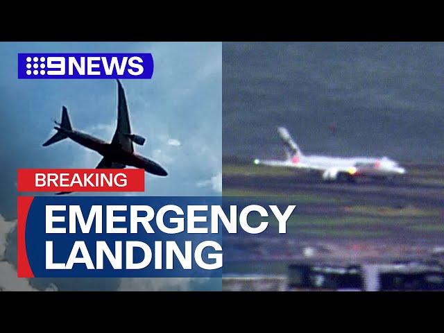 Jetstar flight forced to make emergency landing at Sydney Airport | 9 News Australia