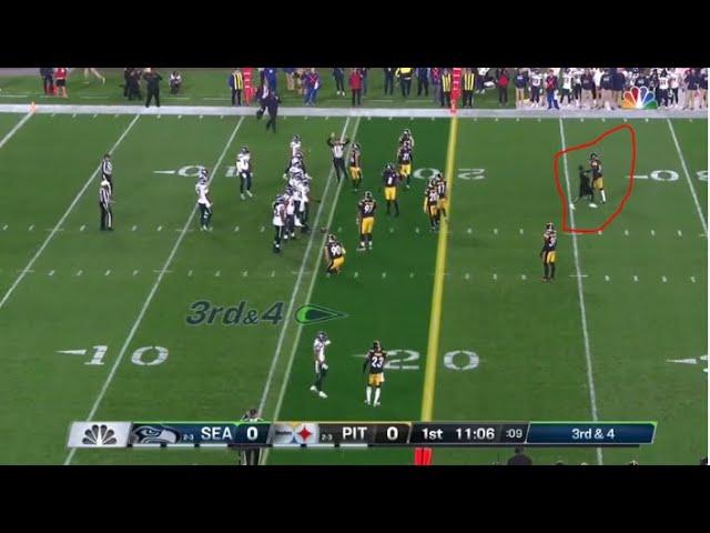 Fan Runs On The Field During The Steelers Seahawks Game