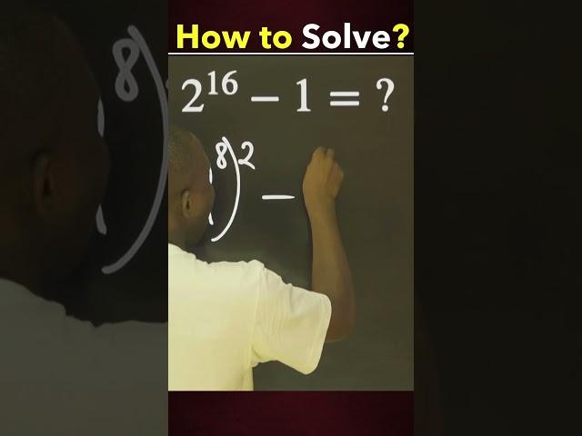 How to solve Exponent Maths