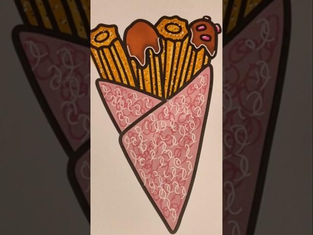 Sunnie Creative -Food and drink coloring book - asmr colouring markers