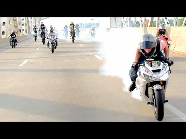 INSANE Street Bike Stunts CRAZY Highway WHEELIE + DRIFT Motorcycle TRICKS Riders Are Family Ride