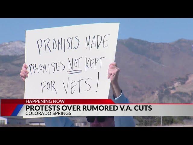 Crowd protests rumored VA cuts in Colorado Springs