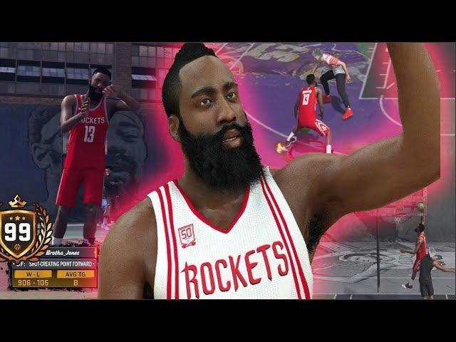 6'10 JAMES HARDEN MOD?!?! ANKLE BREAKERS GLITCH ISO!! BEST JUMPSHOT NBA 2K18!